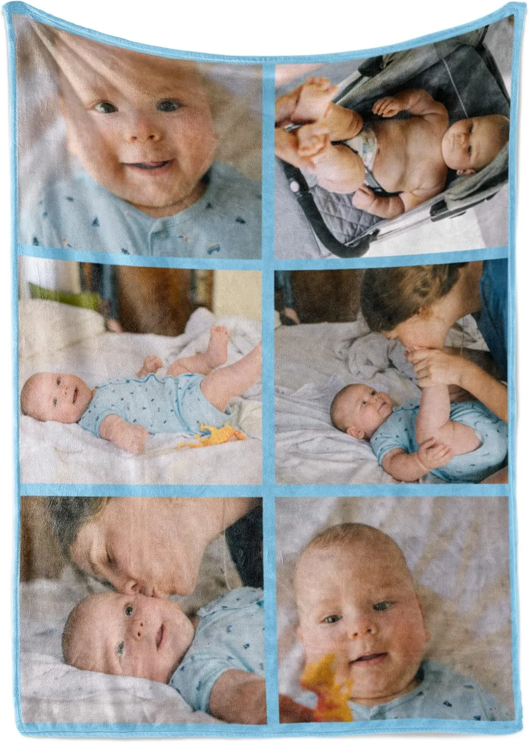 Ships Next Day, Custom Blanket with Picture - Printed in USA, Personalized Photo Blanket (Fleece  50x60)