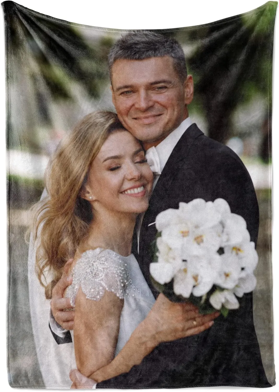 Ships Next Day, Custom Blanket with Picture - Printed in USA, Personalized Photo Blanket (Fleece  50x60)