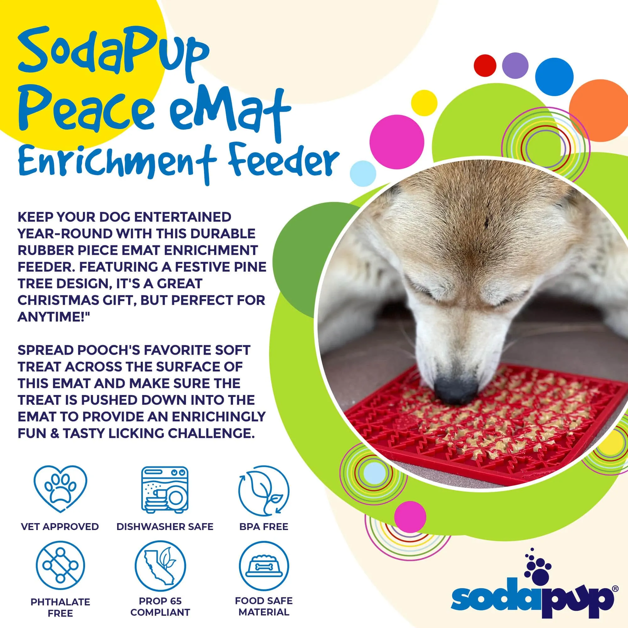 Sodapup Enrichment Lick Mat - Tree Design