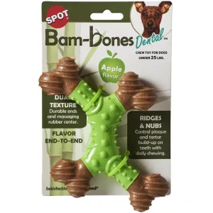 Spot Bam-Bones Dental X-Bone Apple Flavor Dog Chew Toy