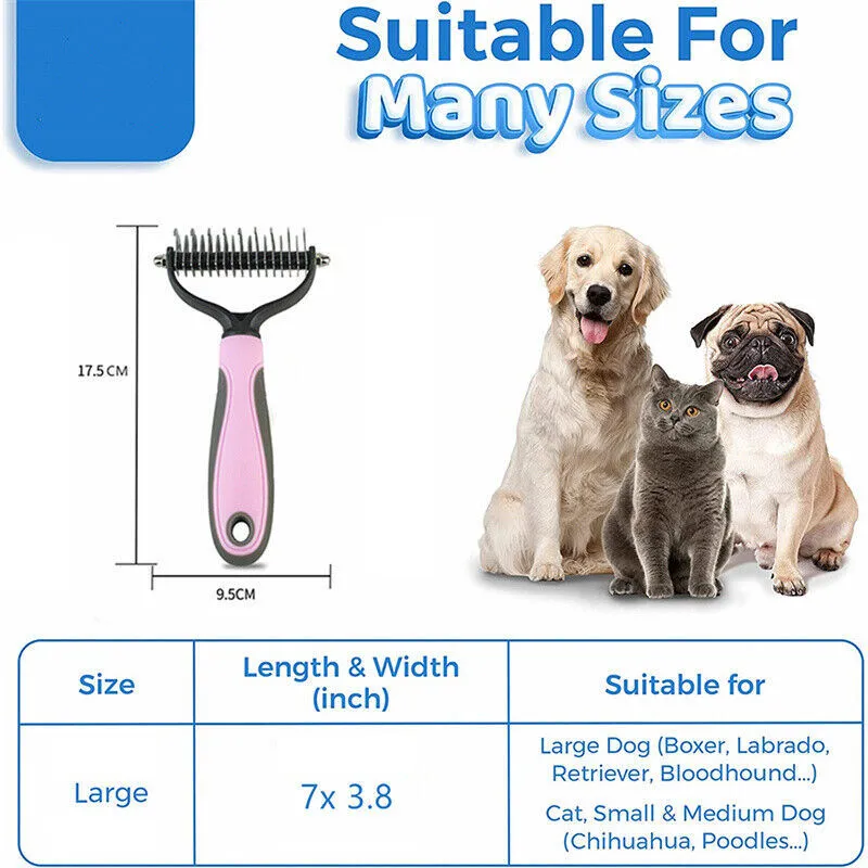 Undercoat Hair Grooming Brush For Dogs or Cats