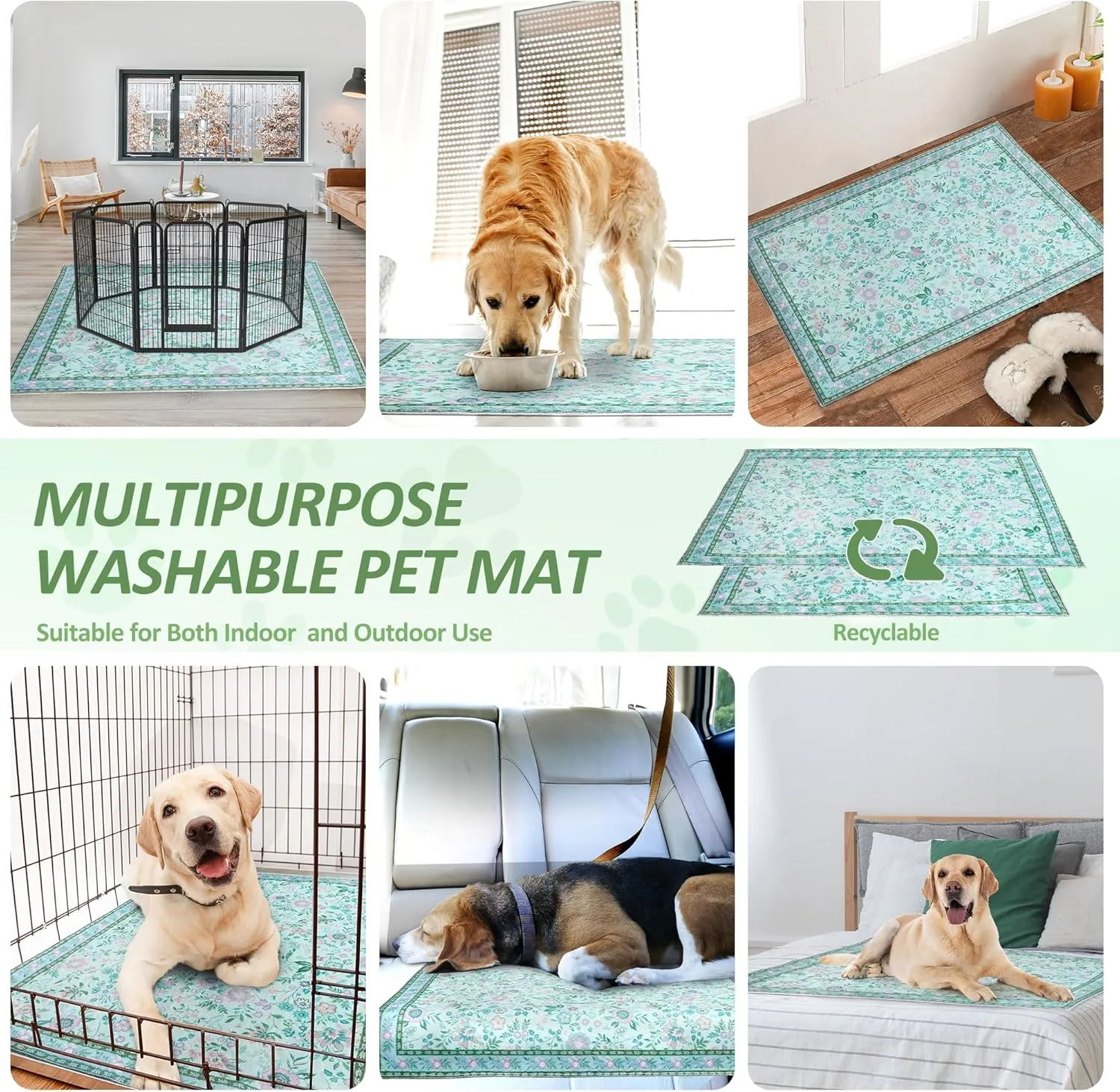 Washable Pee Pads for Dogs, 2Pack Reusable Puppy Pads Dog Potty Training Pads, Waterproof Dog Pee Pads Mat , Whelping Pad, Non-Slip Protects Against Urine Leakage,31"x 36"
