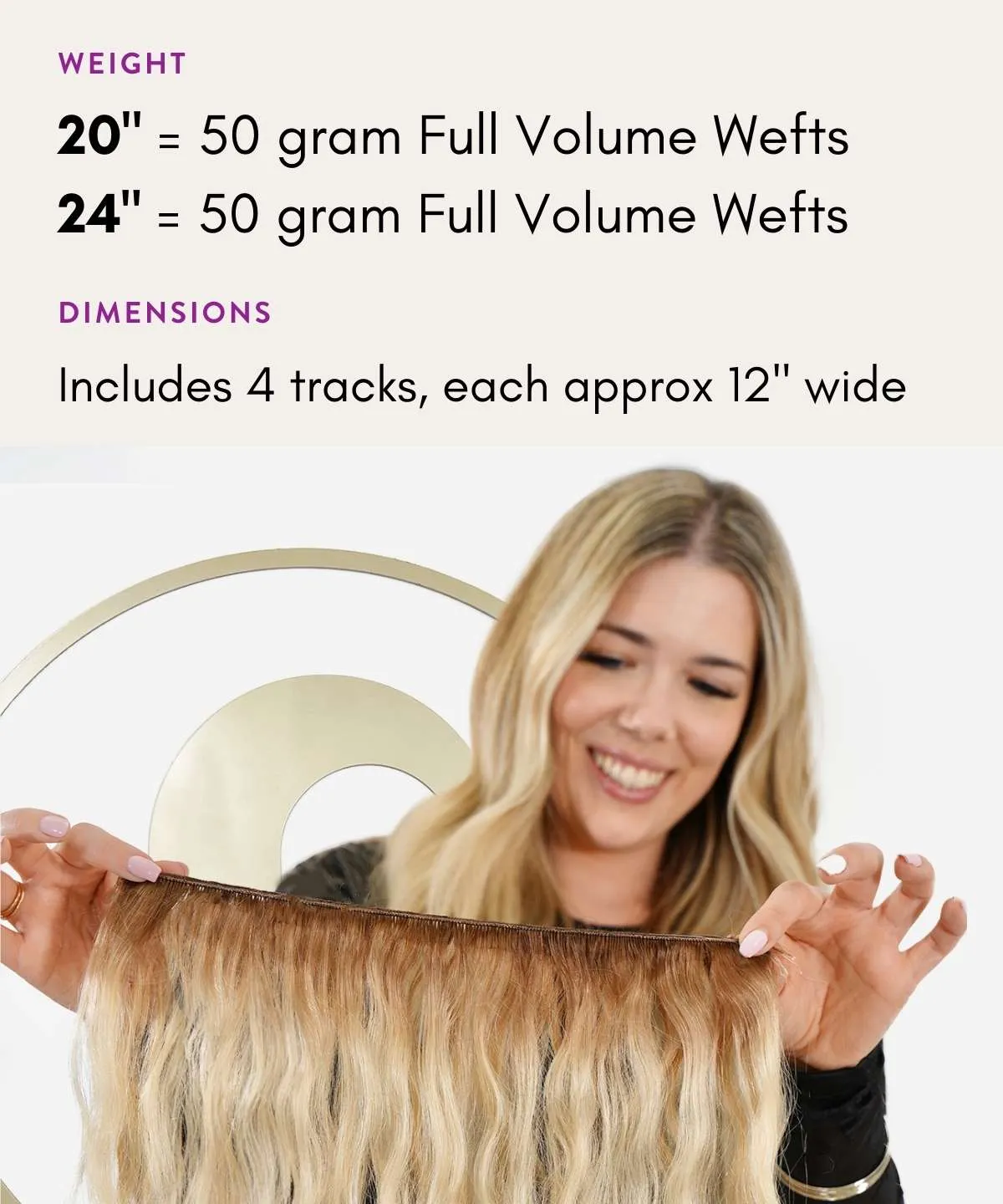 Wavy Hand-Tied Weft Rows (2oz)