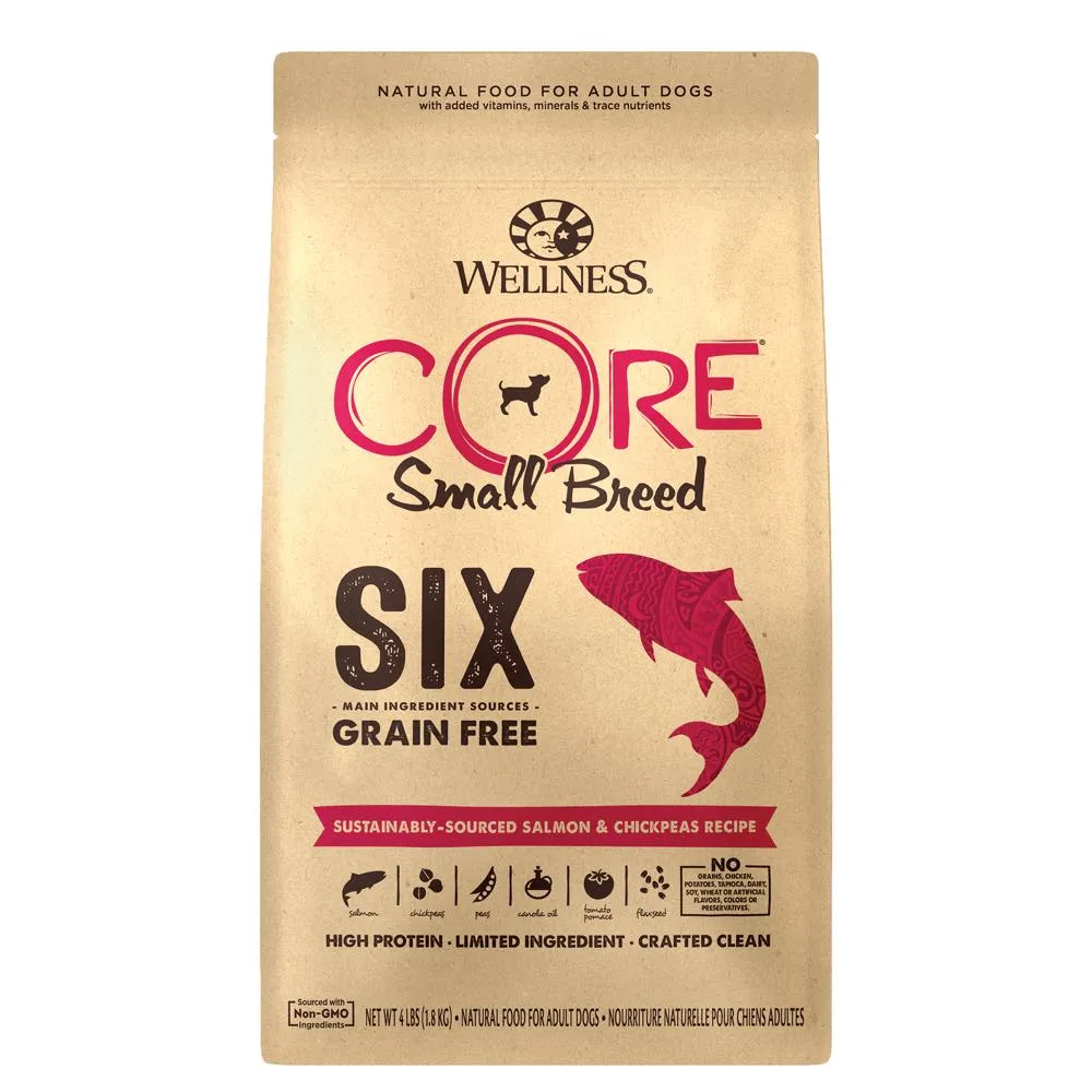 Wellness Core Six Small Breed Sustainably-Sourced Salmon & Chickpeas Grain Free Dry Dog Food