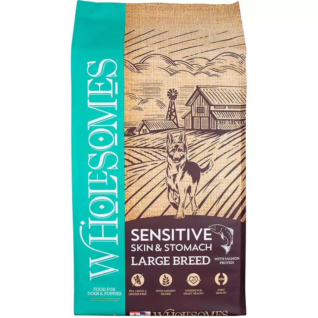 WHOLESOMES Sensitive Skin and Stomach Large Breed with Salmon Dog Food
