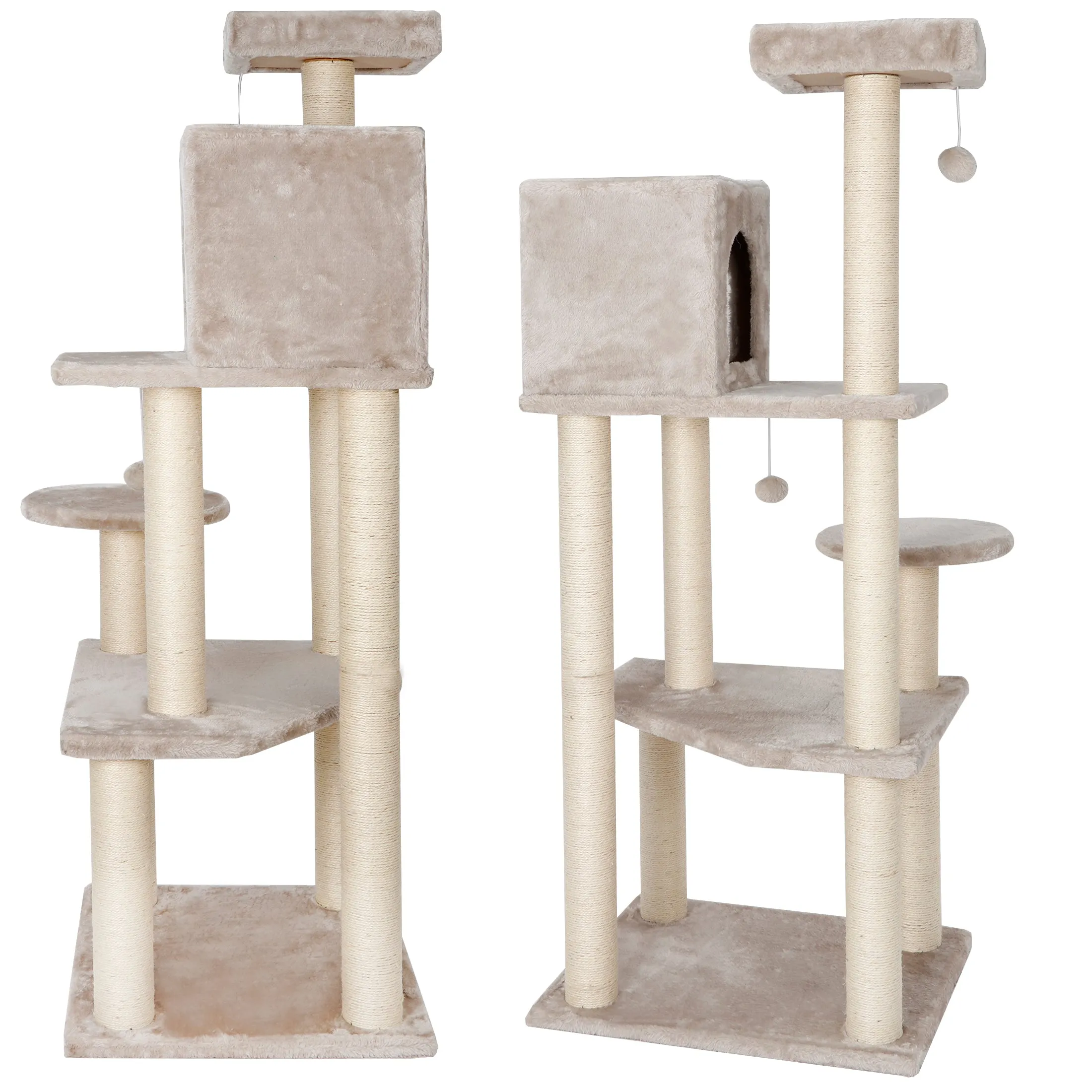 ZENY™ 56in Cat Trees with Sisal Scratching Posts Perches and Condo