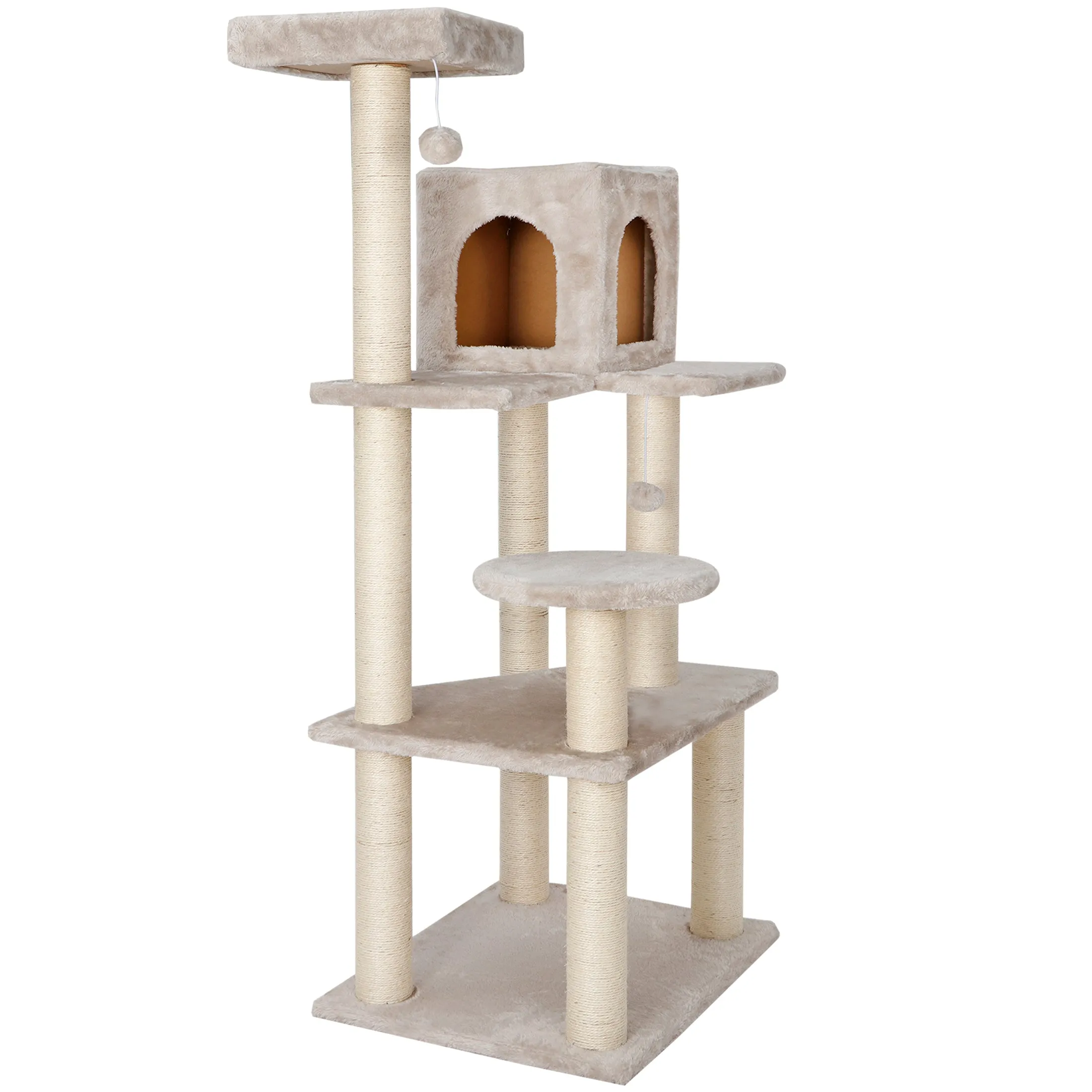 ZENY™ 56in Cat Trees with Sisal Scratching Posts Perches and Condo